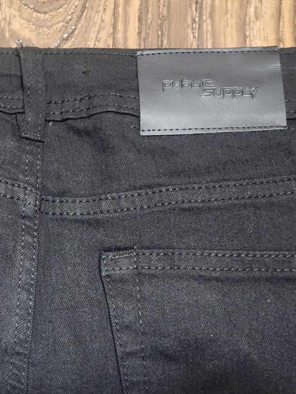 Public Supply NYC Black Straight-Leg Cargo Slim Fit Jeans Sz 12 - Picture 3 of 8